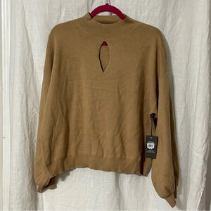 VINCE CAMUTO Latte Heather Mock Neck Long Sleeve Sweater Size XL NWT's